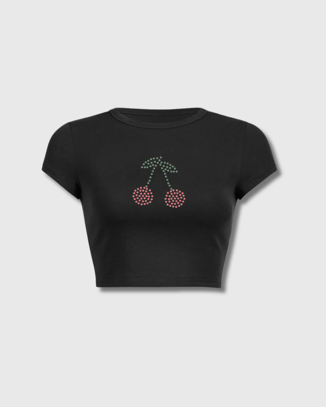 Cherry Rhinestone Baby Tee