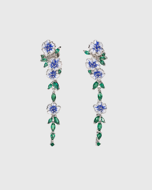 Azul Trumpet Flower Drop Earrings