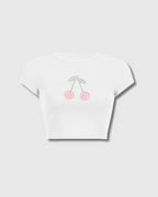 Cherry Rhinestone Baby Tee