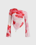 Floral Dye Off-Shoulder Top
