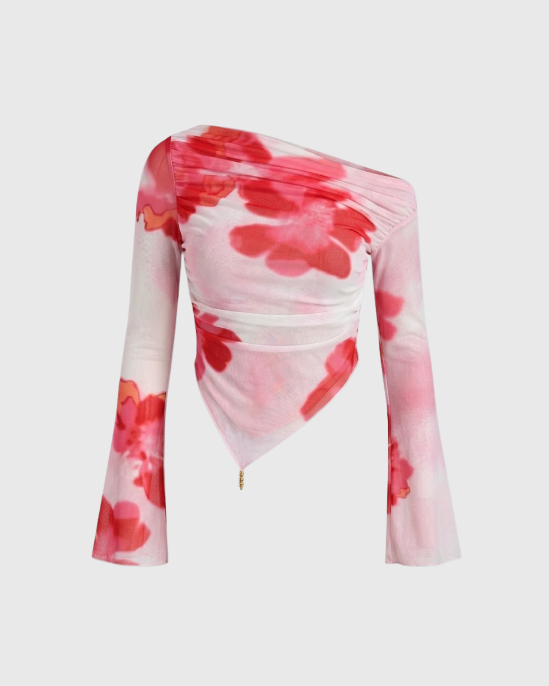 Floral Dye Off-Shoulder Top