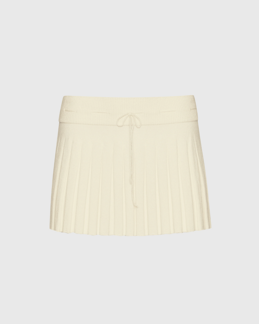 Cream Cloud Mini Skirt