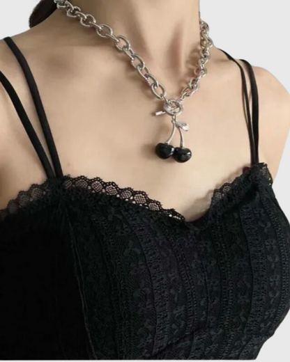 Noir Cherry Punk Choker