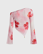 Floral Dye Off-Shoulder Top
