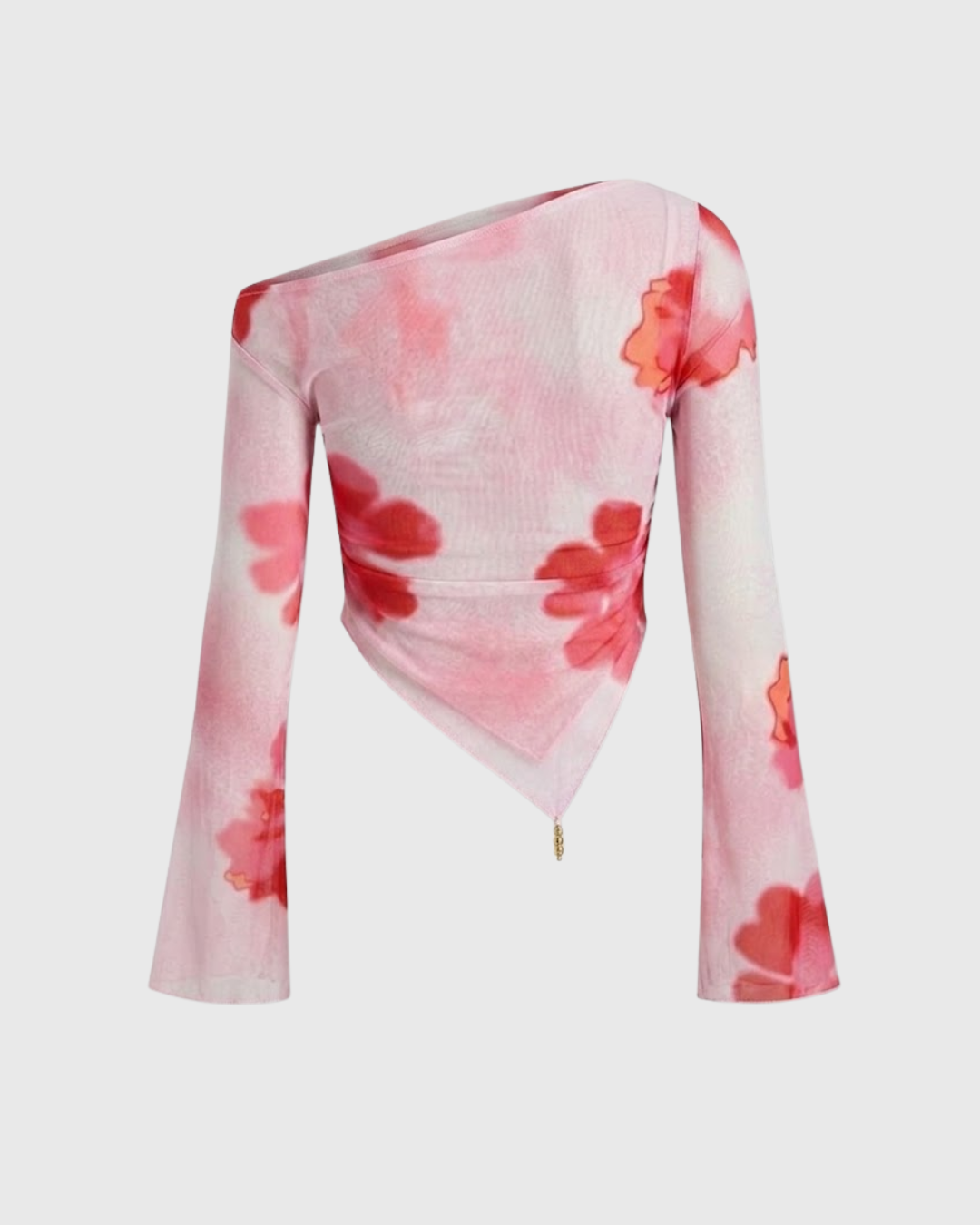 Floral Dye Off-Shoulder Top
