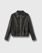 Bowknot Leather Jacket