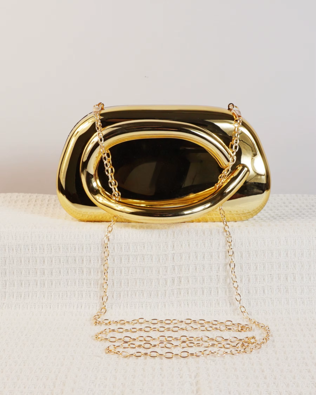 Gold Cherri Clutch Bag